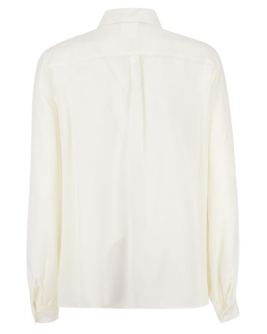 Geo Pure Silk Shirt Weekend by Maxmara de color White