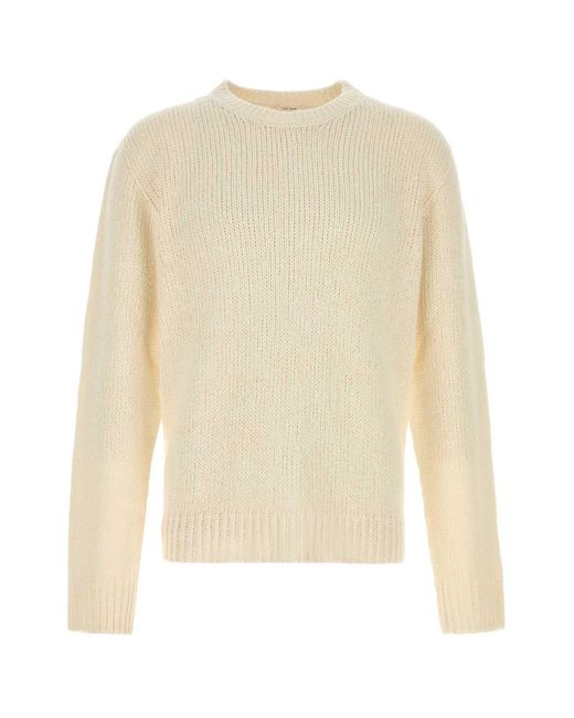 The Row White Ivory Silk Laing Sweater for men