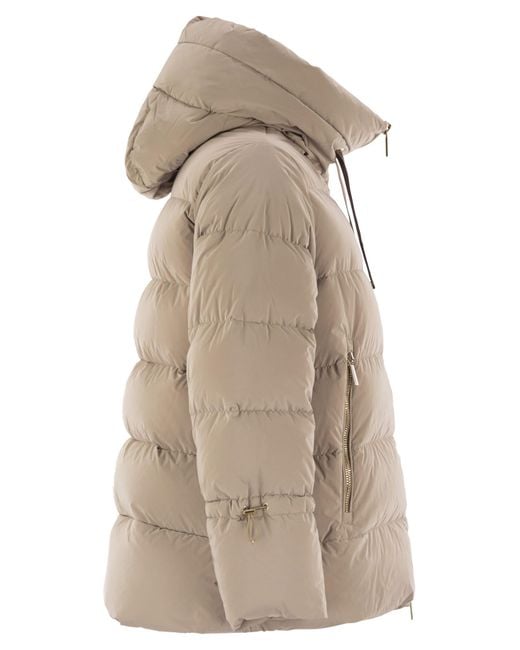 Moorer Natural Gadia Os Hooded Down Jacket