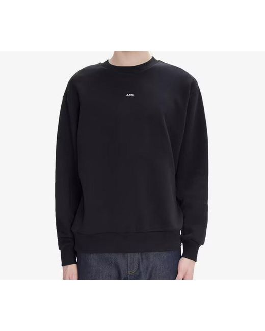A.P.C. Black Boxy Micro Logo for men