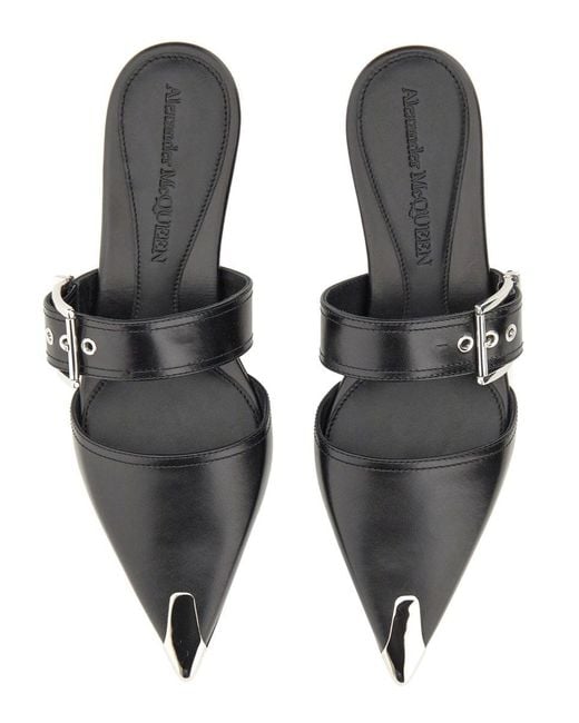 McQueen White Alexander Mc Queen Mule Punk