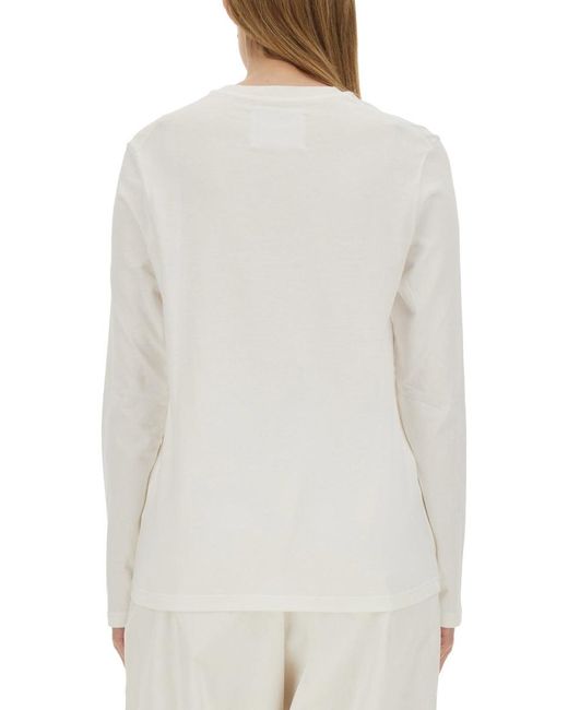 Jil Sander White Tshirt Con Logo