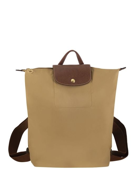 Longchamp Brown Le Pliage Original M Canvas Backpack