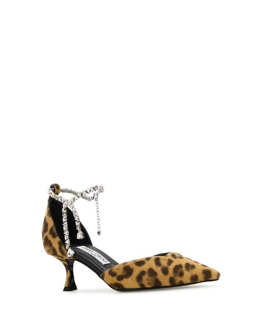 Jimmy Choo Metallic Printed Calf Hair Stevie 50 Pumps