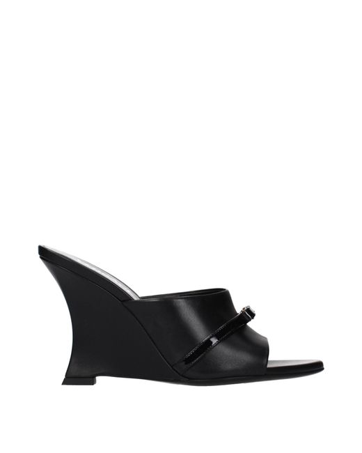 Versace Black Wedges Leather