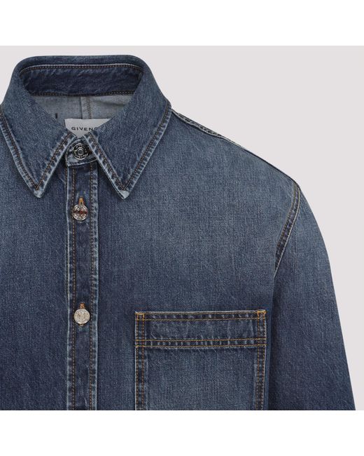 Givenchy Overhemden ,Blauw ,Blauw Shirt Stijlvolle Casual Kleding in het Blue voor heren