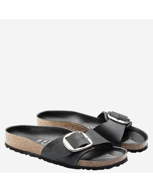 Birkenstock Black Madrid Big Buckle Sandals
