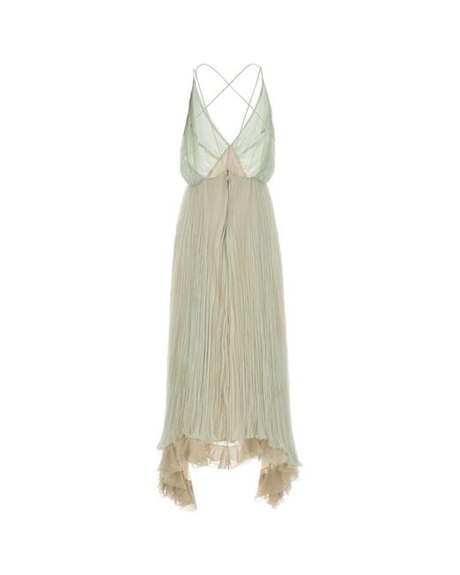 Alberta Ferretti Pastel Green Chiffon Dress