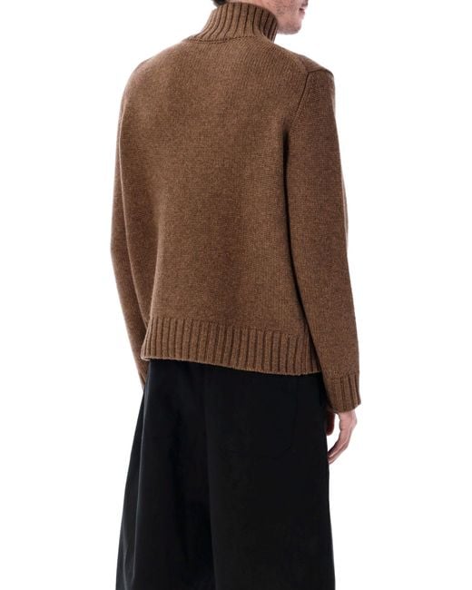 Studio Nicholson Brown Loris Yak And Merino Wool High-Neck Knit for men