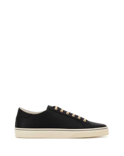 Brunello Cucinelli Black Leather Sneakers for men