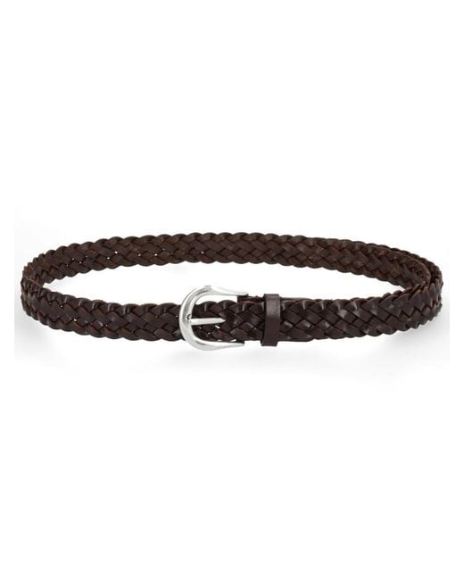 Studio Nicholson Brown Leather Brass Buckle for men