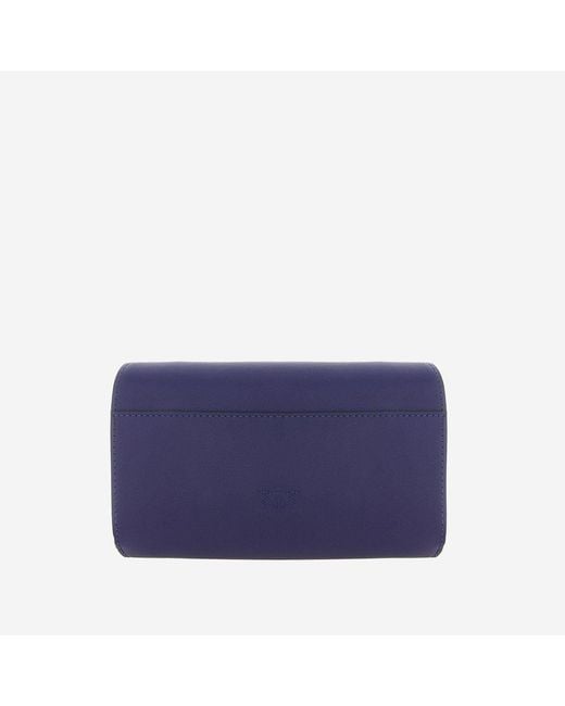 Pinko Blue Leather Wallet Love Simply