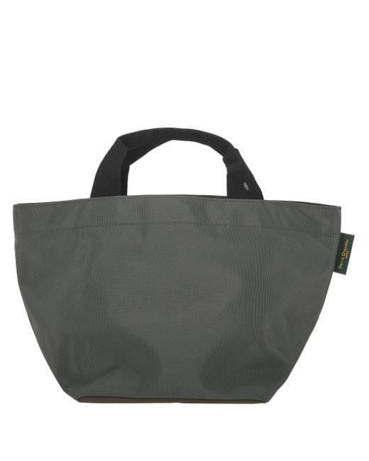Herve Chapelier Black Khaki Mini Tote Bag With Handles