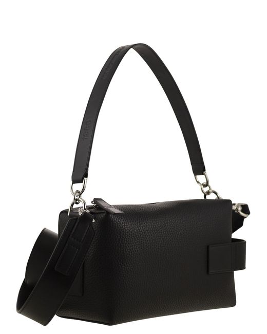 Hogan Black Script Mini Leather Top Box