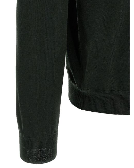 Zanone Green Wool Turtleneck Sweater for men