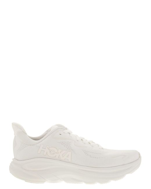 Hoka One One Clifton 10 Sneakers in het White