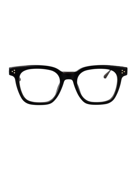 Linda Farrow Black Mattnickel/Yellowgold/ Acetate Glasses