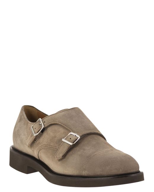 Doucal's Brown Double Suede Buckle for men