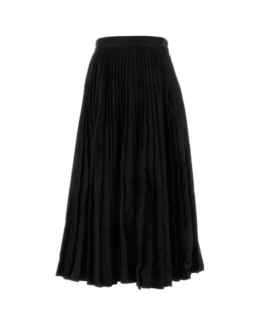 Balenciaga Black Wool Skirt