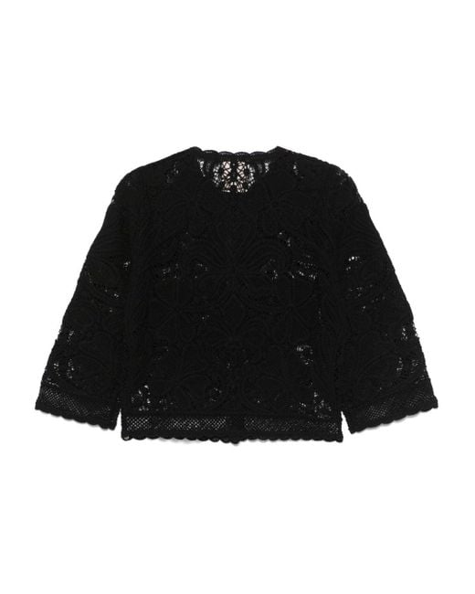 Semicouture Black Adriana Cotton Cardigan