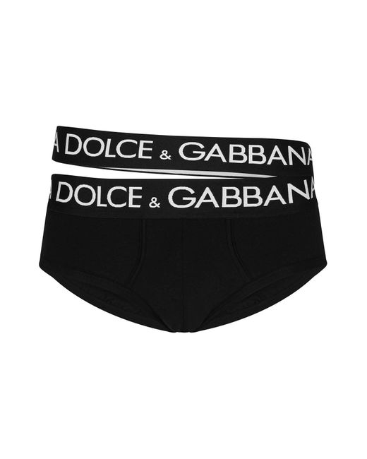 Calzoncillos de 'Brando' con pretina doble Dolce & Gabbana de hombre de color Black