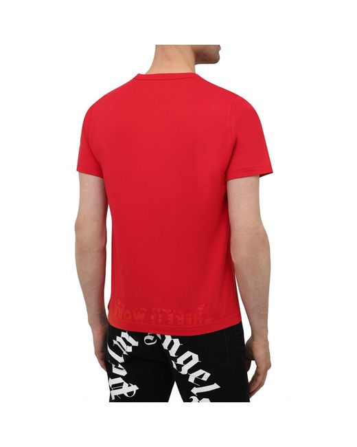 Maison Margiela Red Cotton T-shirt for men