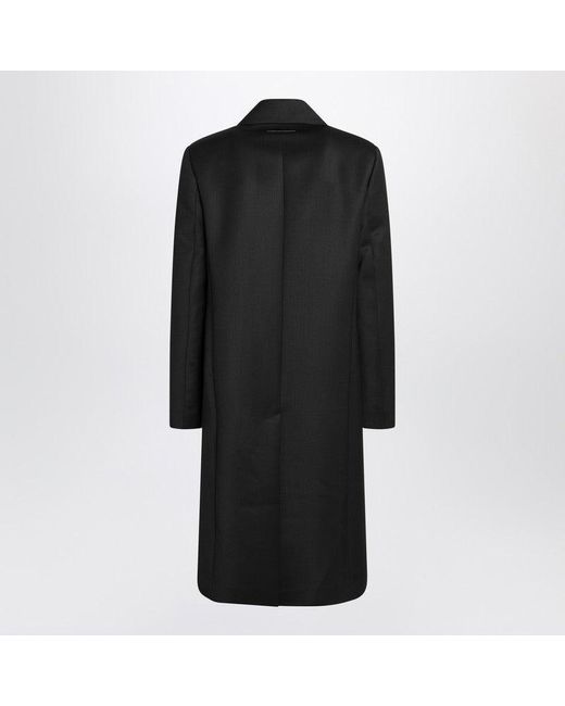 MM6 by Maison Martin Margiela Black Wool-Blend Coat for men