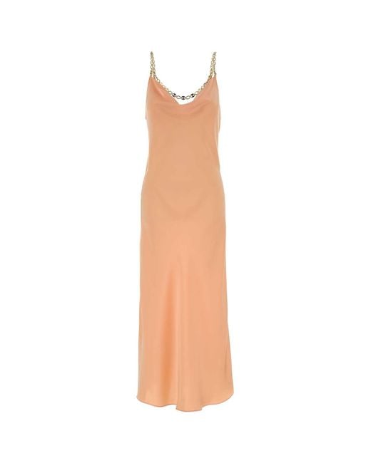 Rabanne White Rabanne Peach Satin Dress