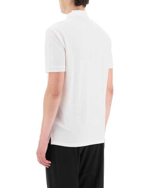 Poloshirt mit Logo-Patch HUGO pour homme en coloris White