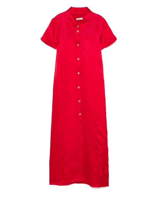 Khaite Red Effy Maxikleid