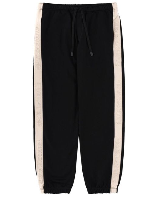 Versace Jeans Couture Black Pantalone Jogging Con Logo for men