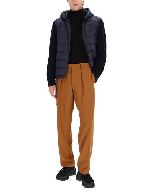 Moncler Blue Virgin Wool Cardigan