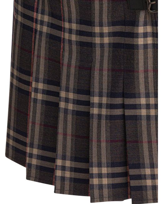 Burberry "check" Wollen Mini-kilt in het Black