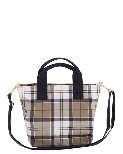Barbour Metallic Maisy Tartan Cotton Tote Bag