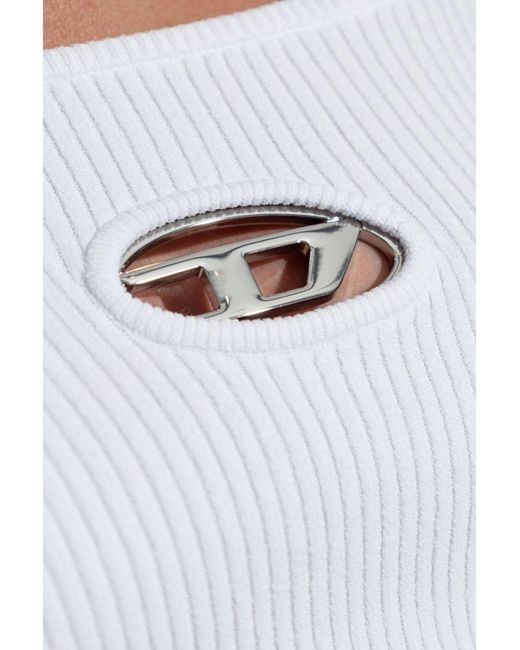 DIESEL White Oval D Top for men