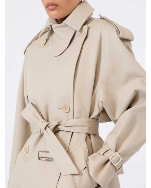 Max Mara Natural Short Cotton Duster Coat
