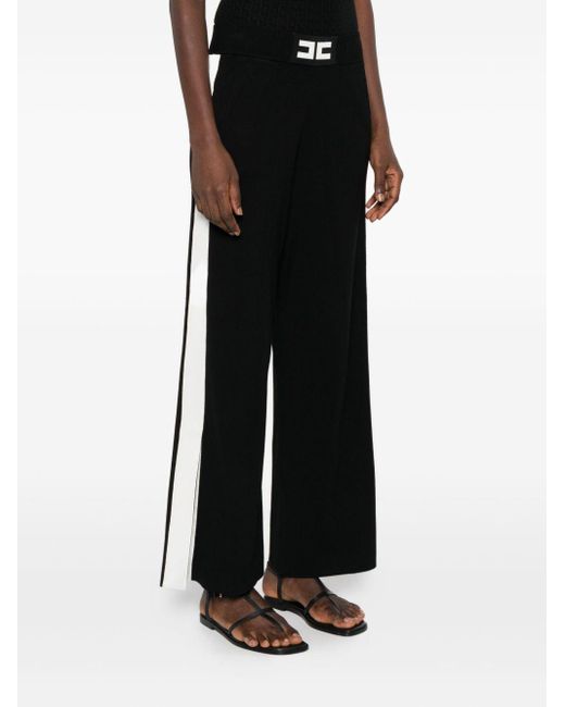 Elisabetta Franchi Broek Met Logo in het Black