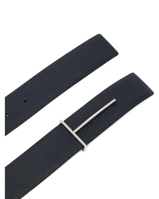 Tom Ford Black Reversible Leather Belt for men