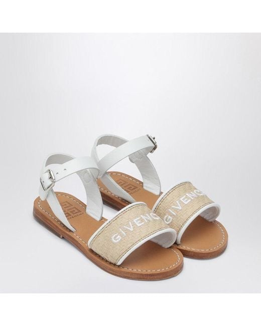 Givenchy White Sandals With Logo