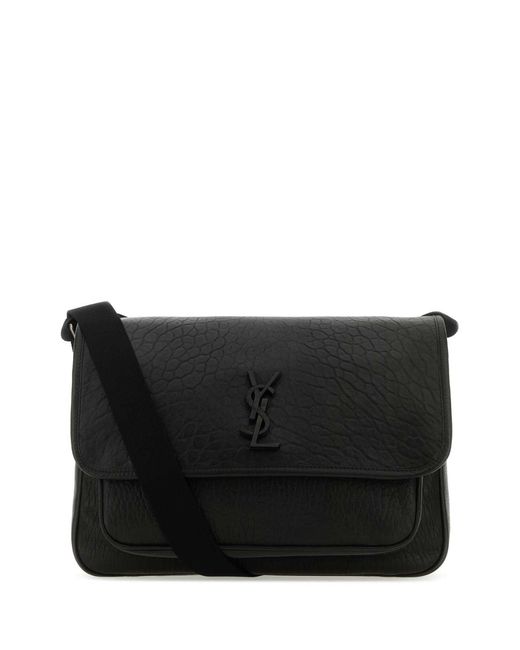 Saint Laurent Black Leather Niki Crossbody Bag for men