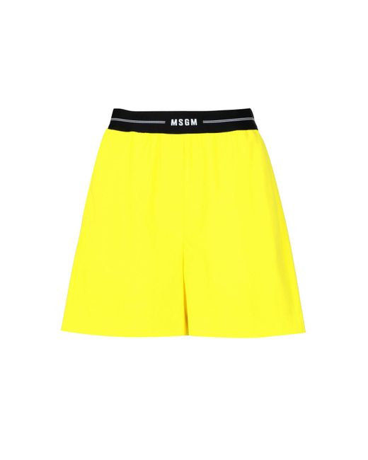 Pantalones cortos de amarillo MSGM de color Yellow
