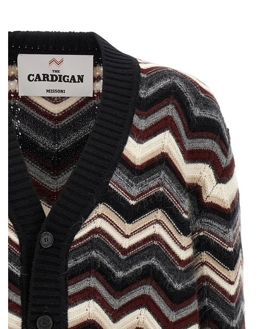 Missoni Zigzag Cardigan in Black für Herren
