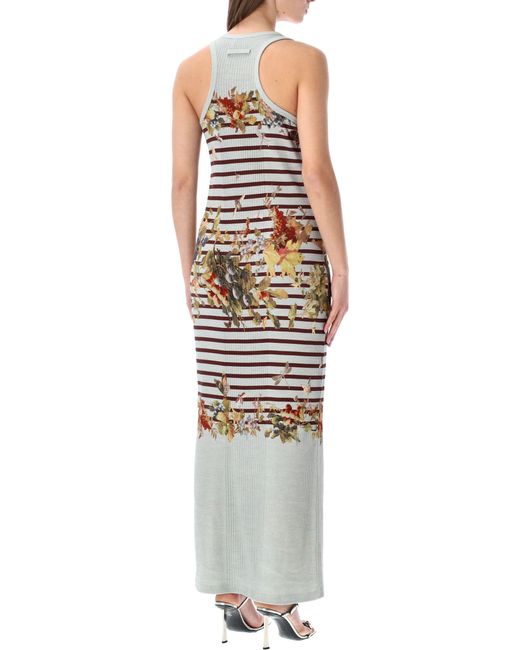 Jean Paul Gaultier Multicolor Marinière Grape Tank Long Dress