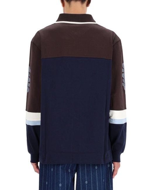 Drole de Monsieur Blue Polo Shirt "Racing" for men