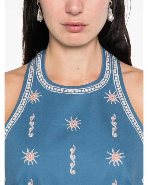 ALÉMAIS Blue Acacia Mini Dress