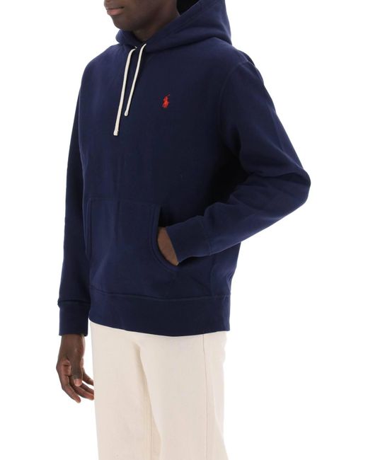 Polo Ralph Lauren Hoodie in Fleece Back Cotton in Blue für Herren
