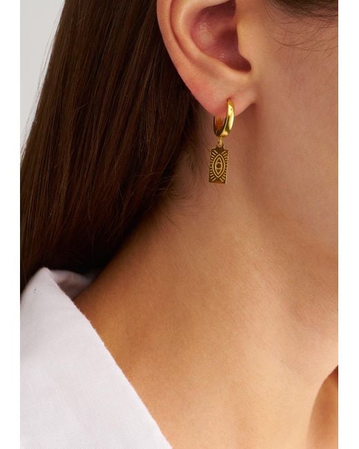 Hermina Athens Metallic Delian Slip On Earrings