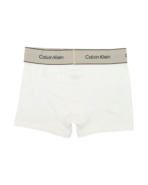 Calvin Klein White Heritage Cotton Stretch Boxer Briefs