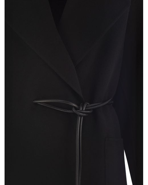 Sportmax Black Abate Double Dressing Gown Coat