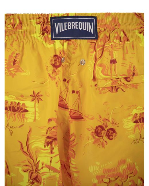 Vilebrequin Yellow Ultralight And Foldable Beach Shorts